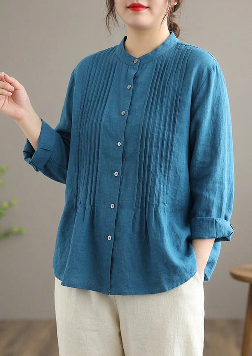 Cosima - Organic White Linen Shirt Tunics Women Ramie Blouse