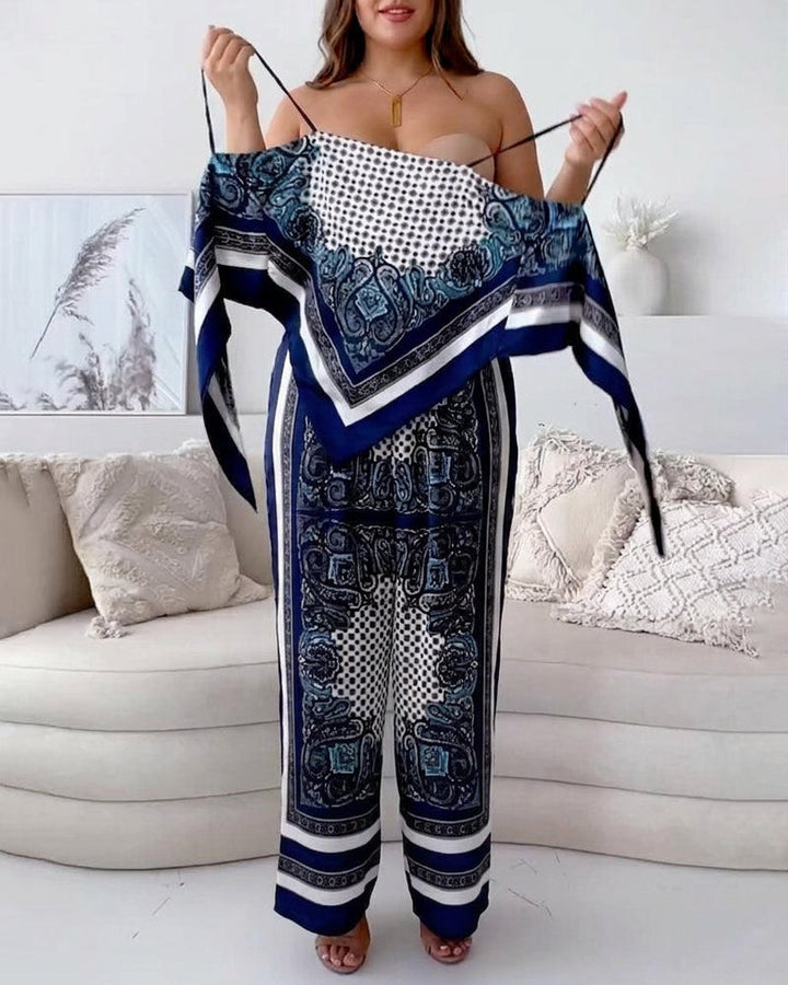 Wren | Vacation Ready Stylish Lace-Up Vest &amp; Trousers Two-Piece Set Dress