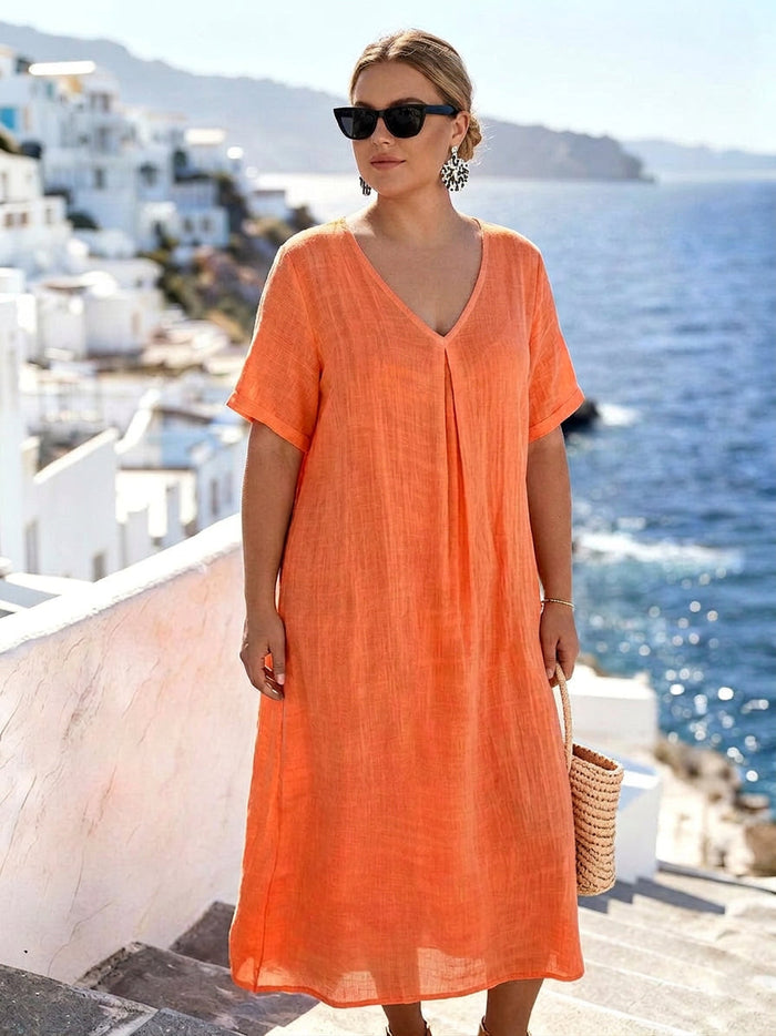 Livia V-Neck Dress: Effortless Everyday Grace