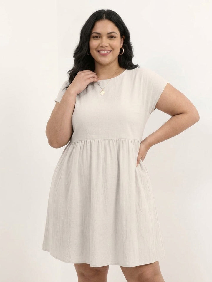 Yvaine - Capped-sleeve Midi Dress