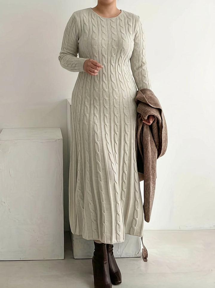 Mei | Cozy Cable-Knit Maxi Dress
