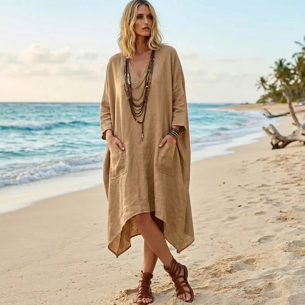 Iona | Relaxed Asymmetric Kaftan Dress