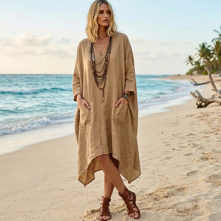 Iona | Relaxed Asymmetric Kaftan Dress