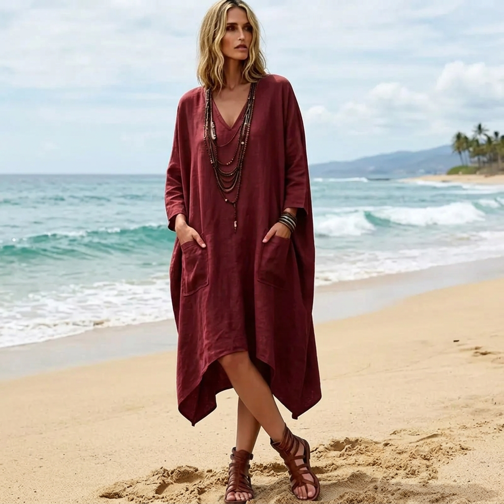 Iona | Relaxed Asymmetric Kaftan Dress
