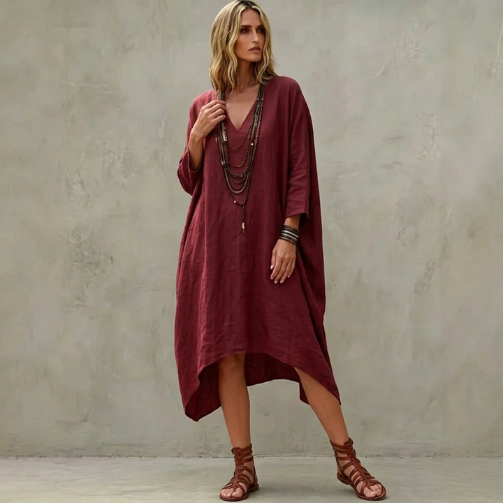 Iona | Relaxed Asymmetric Kaftan Dress