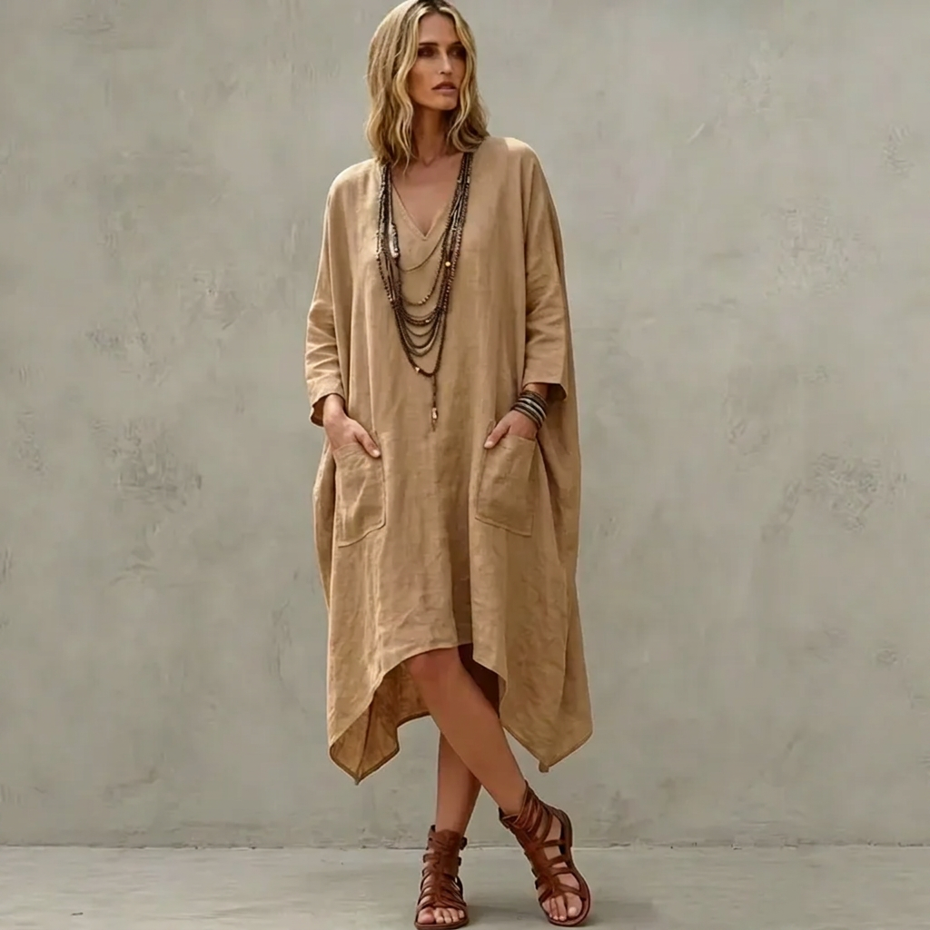Iona | Relaxed Asymmetric Kaftan Dress