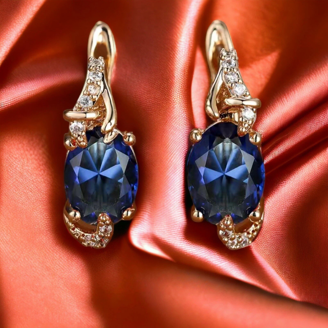 Wynne Midnight Drop Earrings | Gold