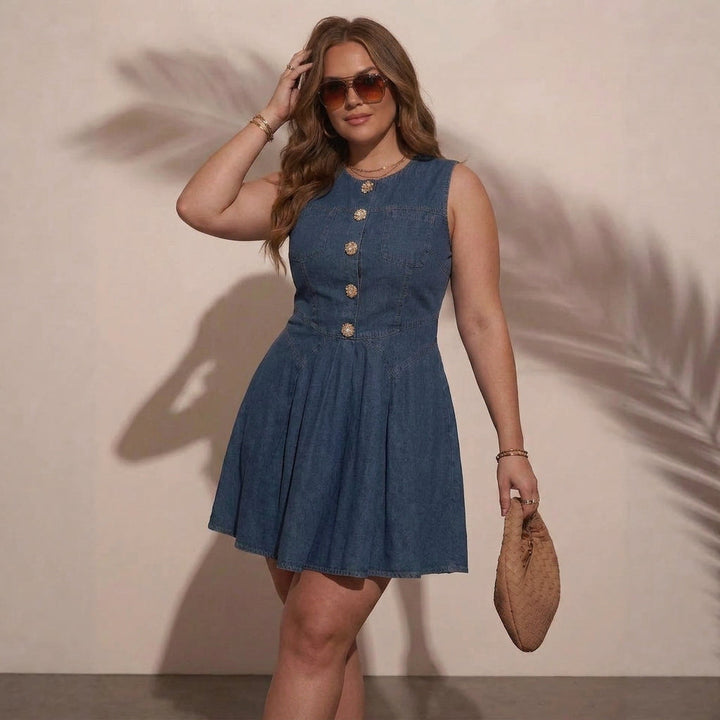Astrid Sleeveless Denim Dress