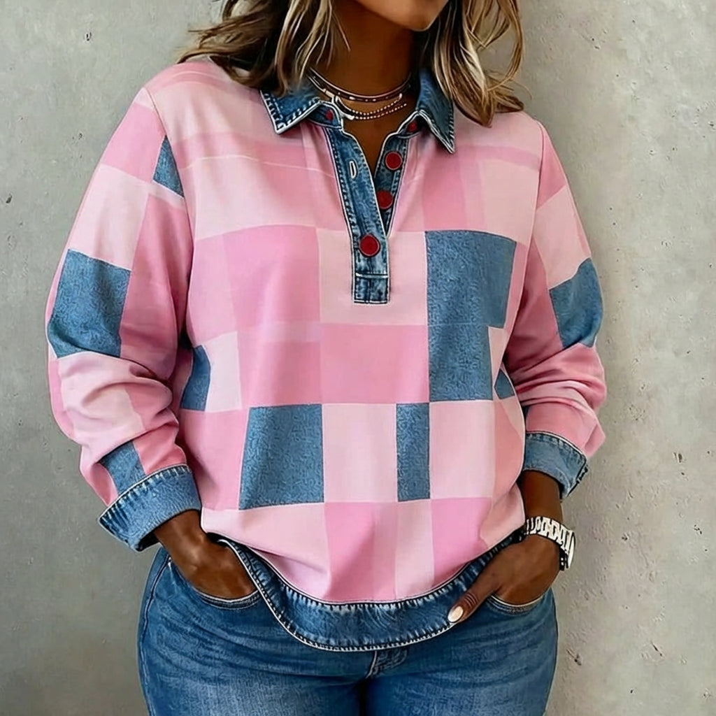 Vintage Checkered Sweatshirt