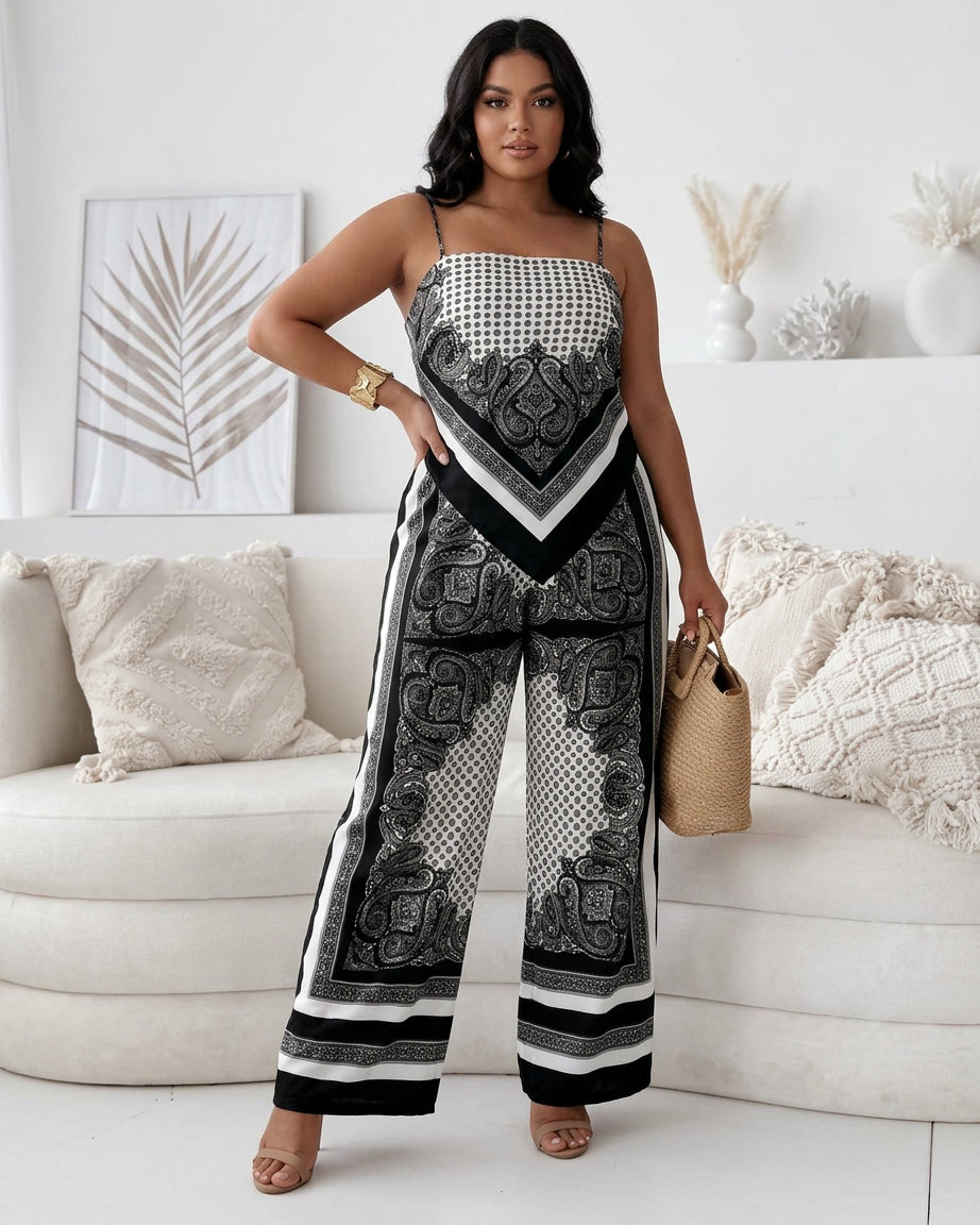 Wren | Vacation Ready Stylish Lace-Up Vest &amp; Trousers Two-Piece Set Dress