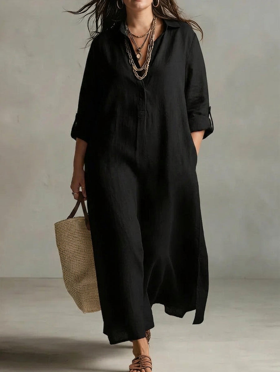 Ffion Long Sleeve Dress: Effortless Laid-Back Elegance