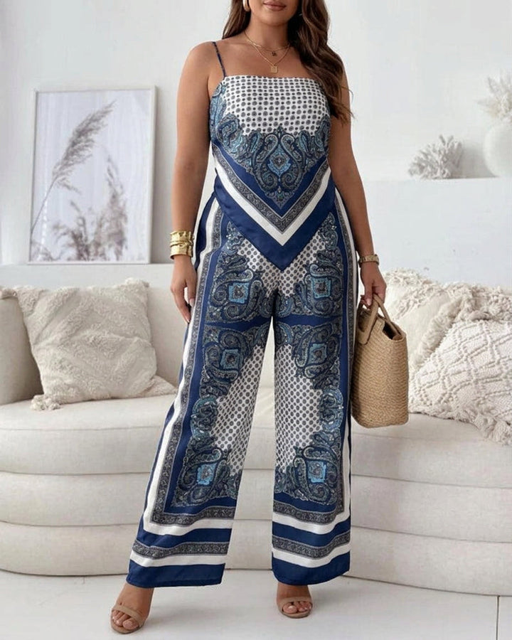 Wren | Vacation Ready Stylish Lace-Up Vest &amp; Trousers Two-Piece Set Dress