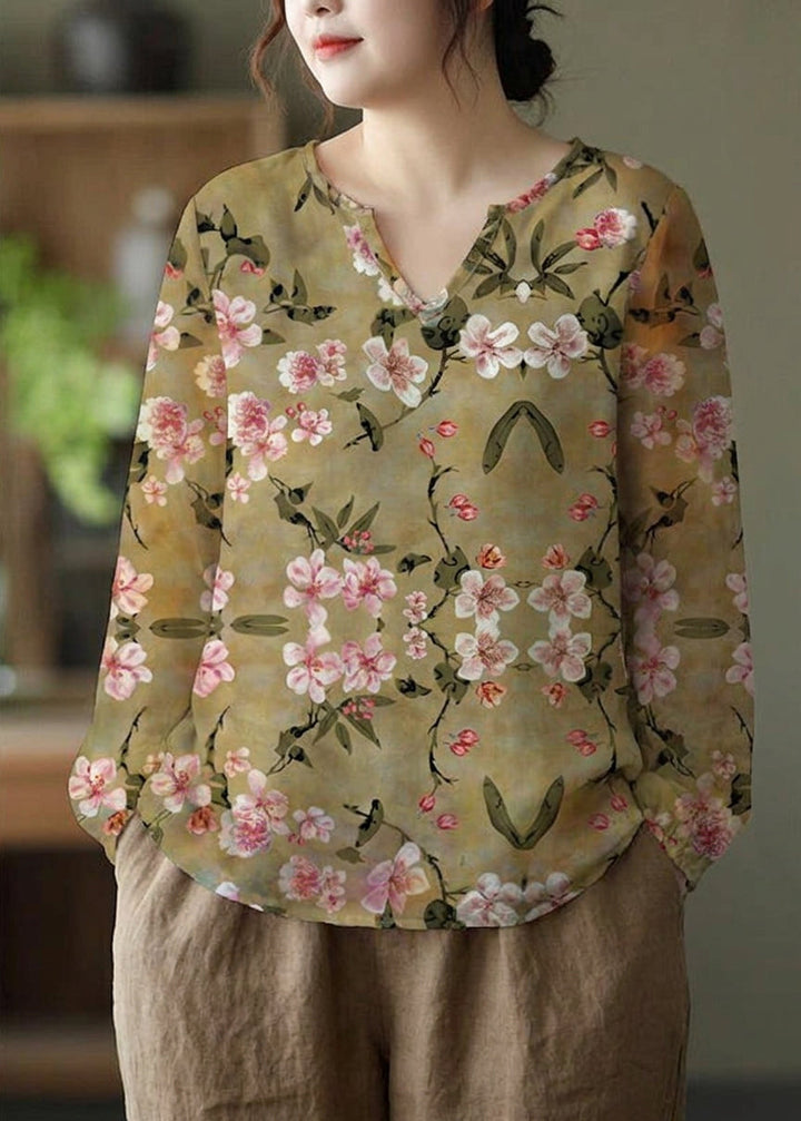 Zinnia - Floral Fall Blouse Long sleeve