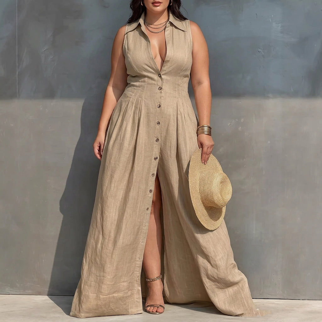 Solveig High-Waisted Maxi Dress: Effortless Everyday Elegance