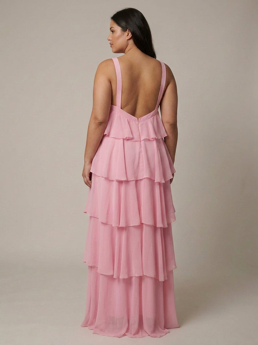 Flower Ruffle Maxi Dress