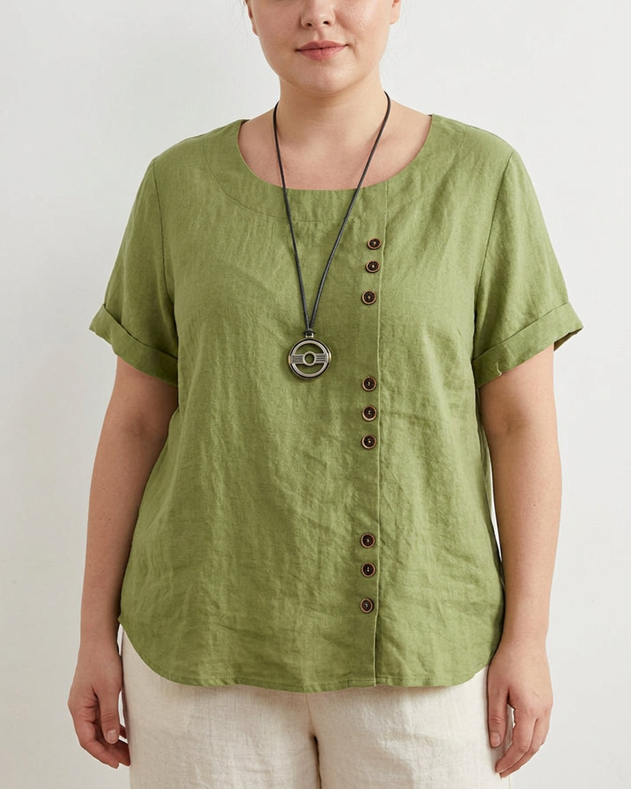 Sasha | Comfortable Short Sleeve Blouse