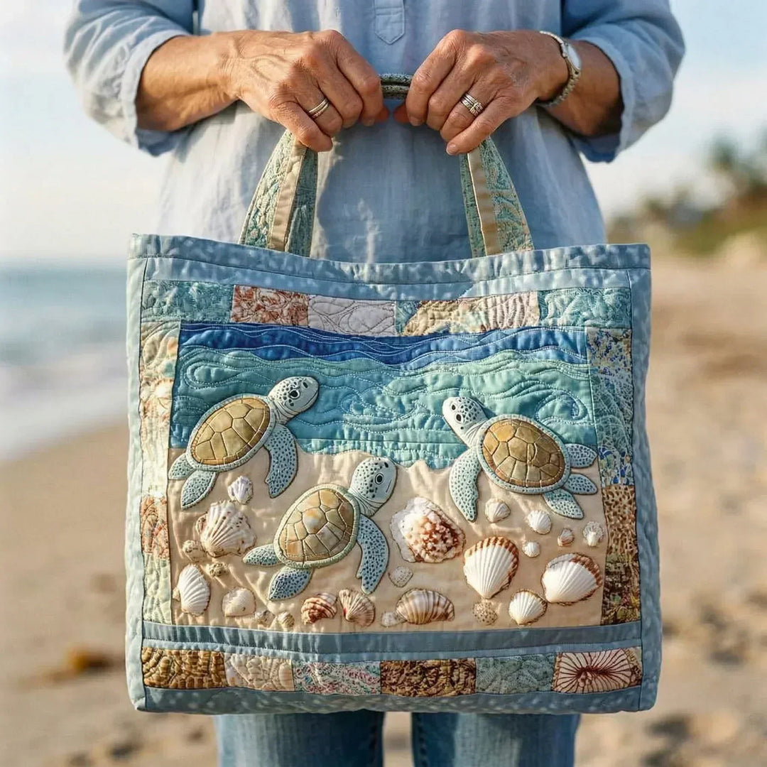 Nell Quilted Bag - Sea Turtles