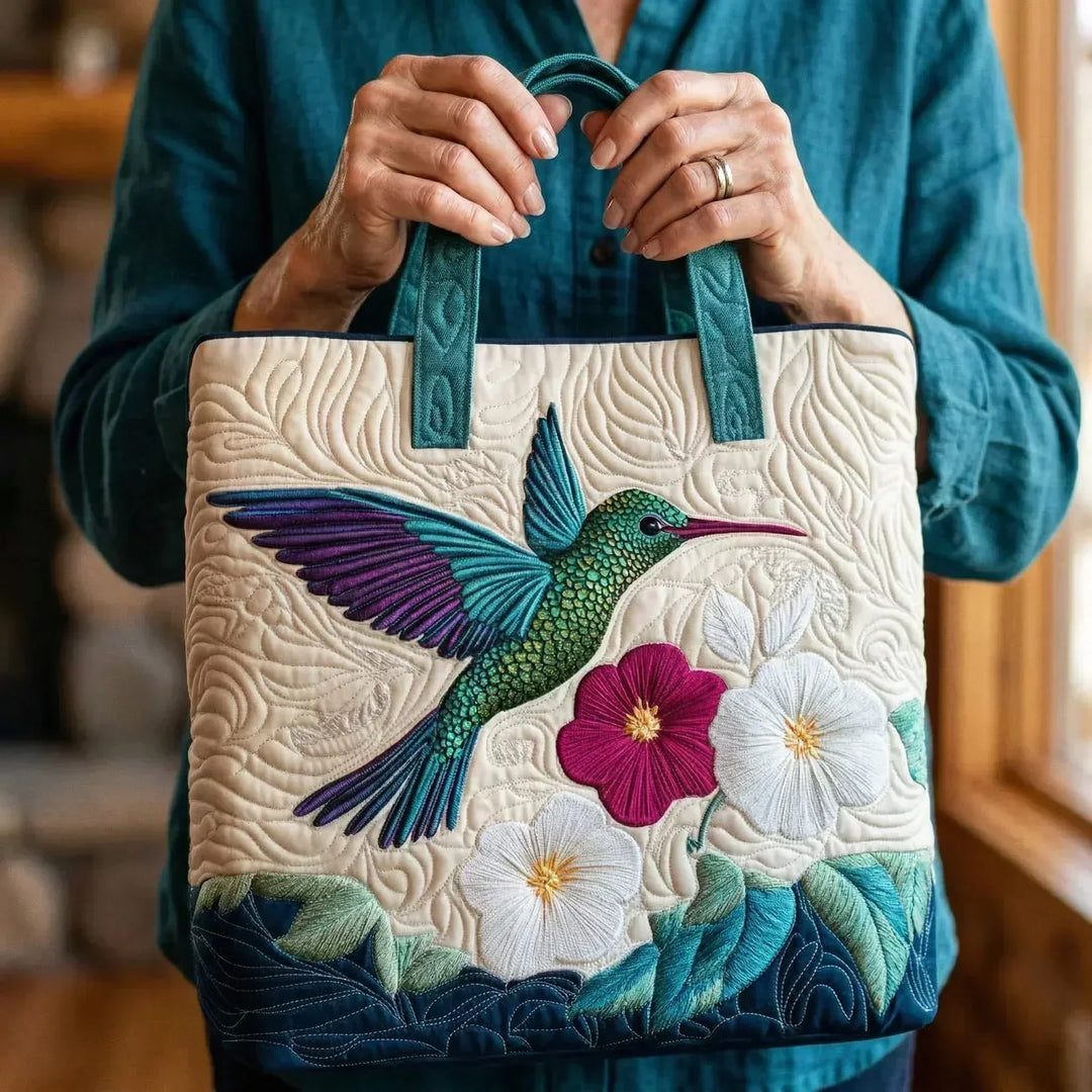 Ila Bag - Hummingbird and White Flower