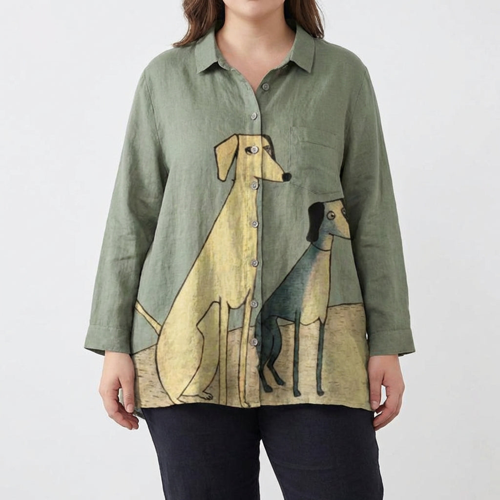 Sylvie | Elegant Linen Summer Blouse