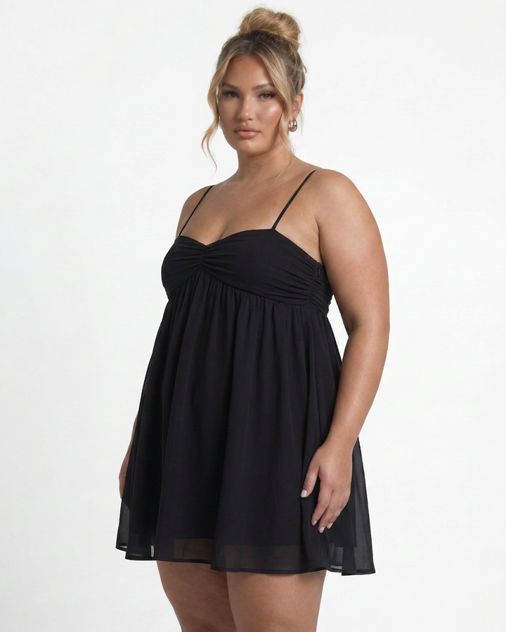 Yelena - Flowy Babydoll Mini Dress