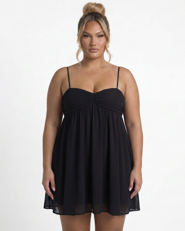 Yelena - Flowy Babydoll Mini Dress