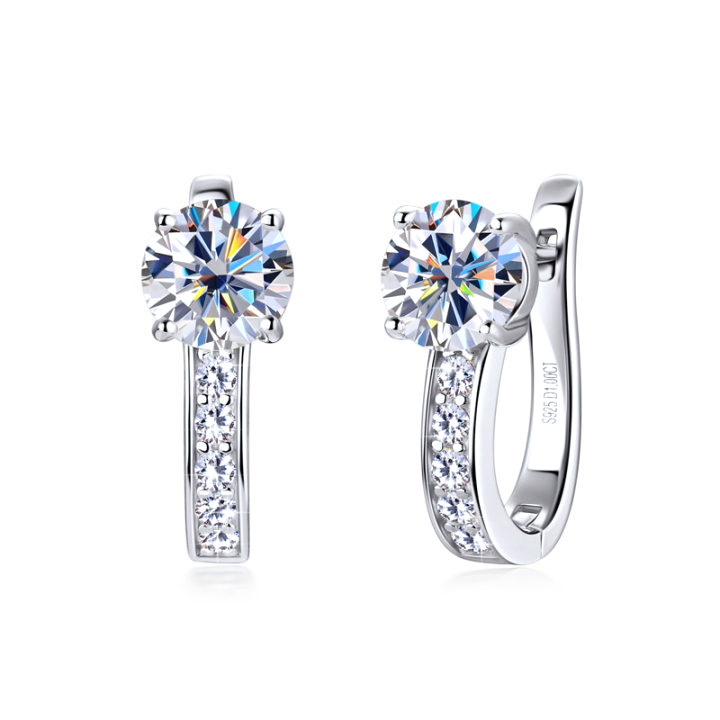 Salma Huggie Earrings | White Gold