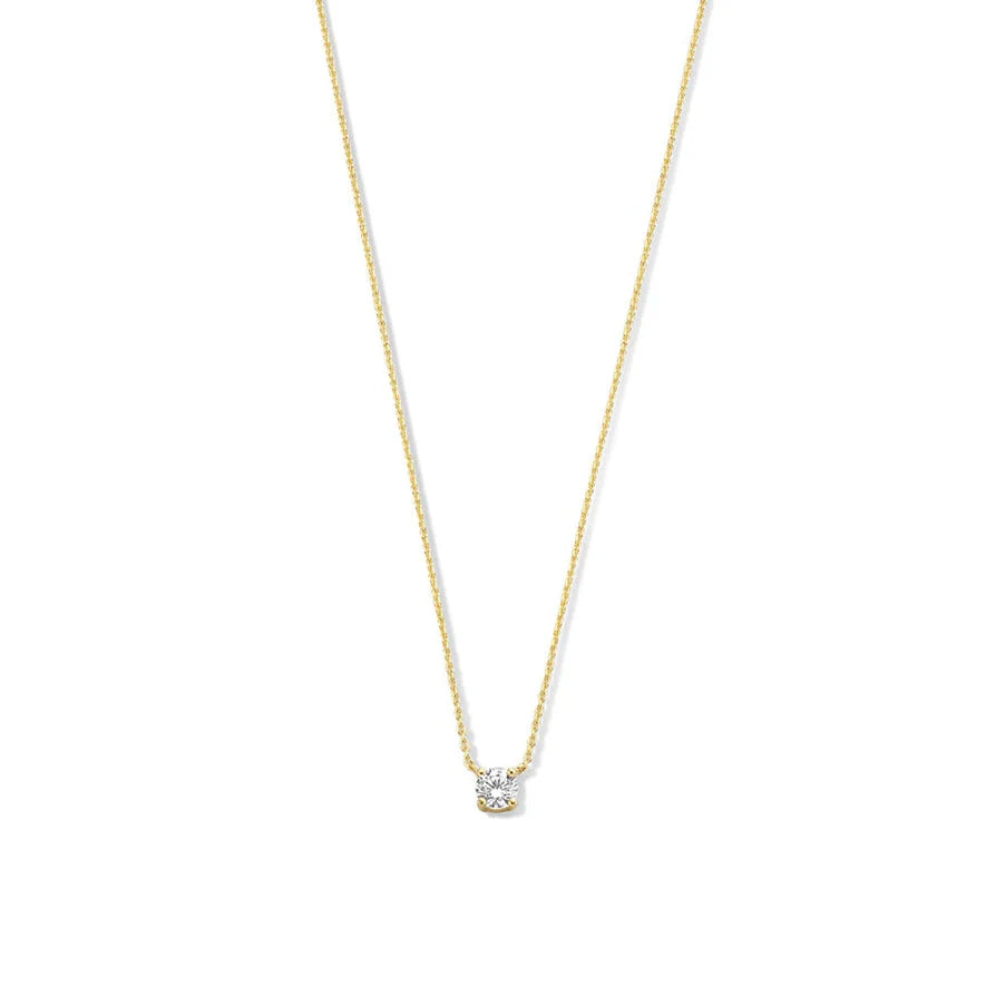 Monroe Moissanite Stone Necklace | Gold