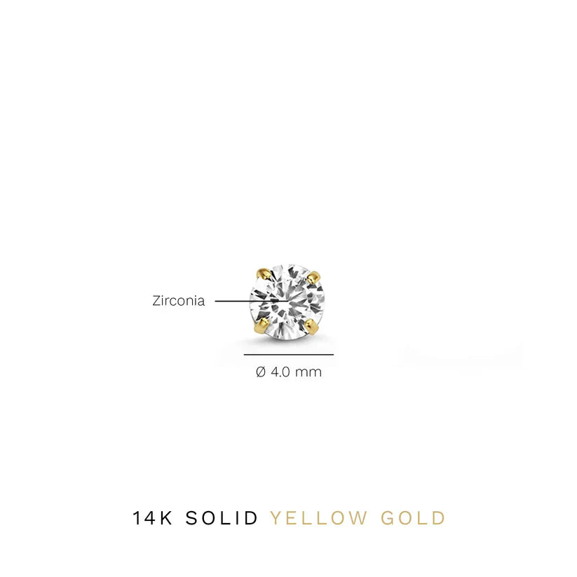 Solveig de Lune Stone Stud Earrings | Gold