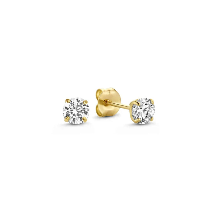 Rosa Brillane Stone Earrings Set | Gold