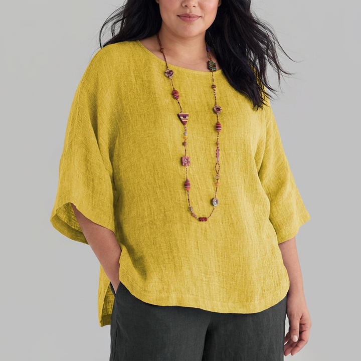 Tova | T-shirt with round neck and 3/4 sleeves