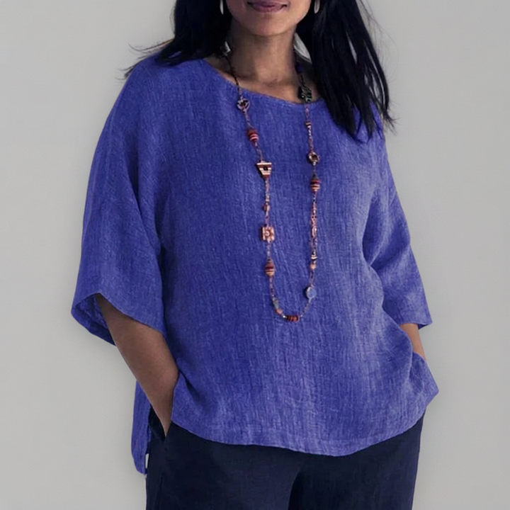 Tova | T-shirt with round neck and 3/4 sleeves
