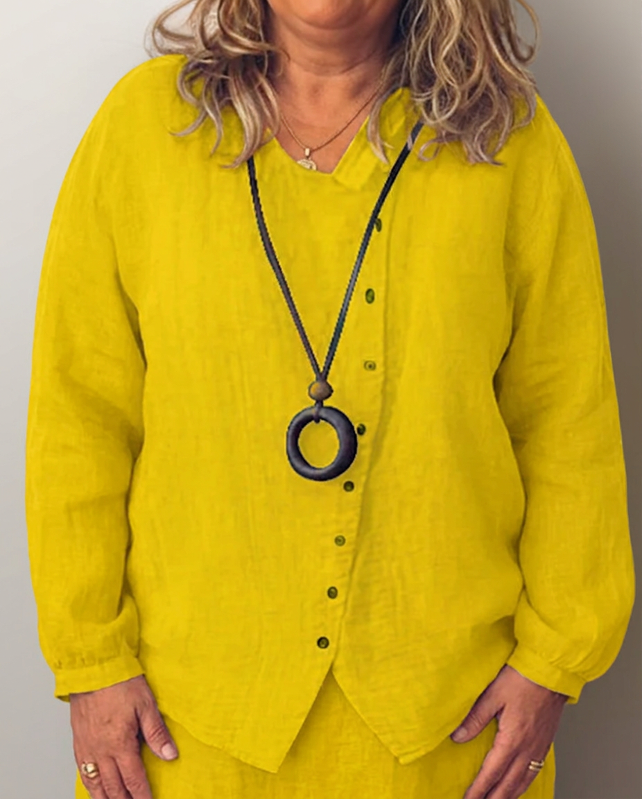 Olivia┃Long sleeve shirt with buttons