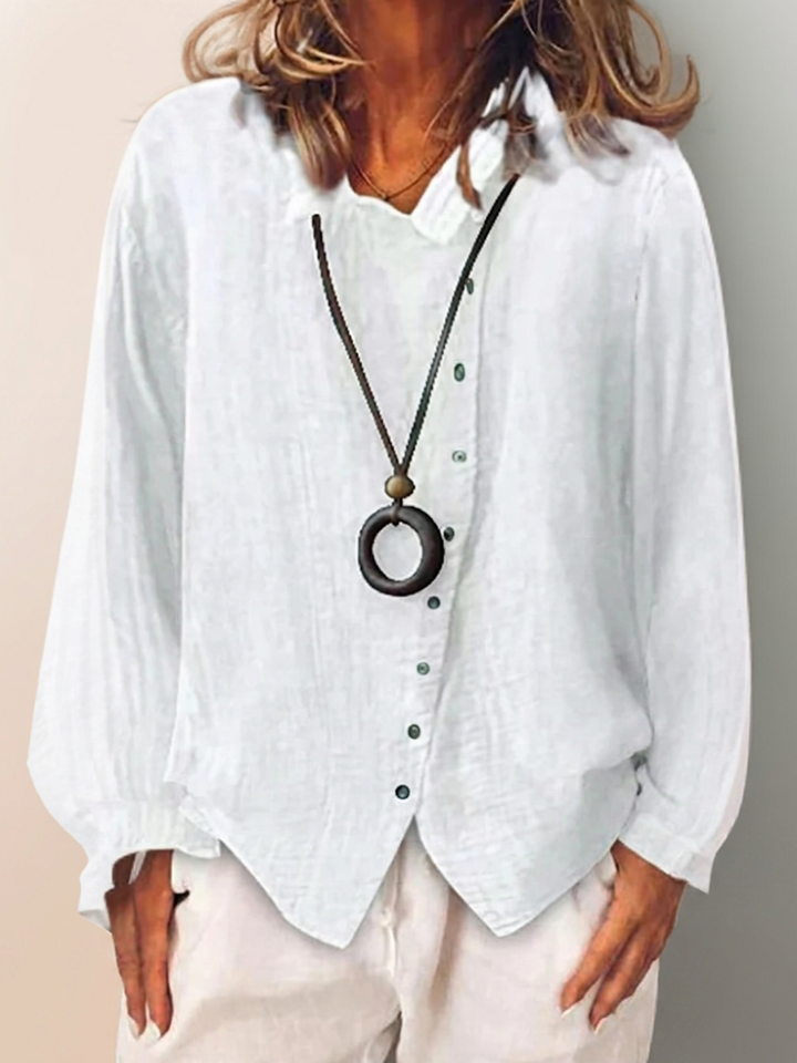 Olivia┃Long sleeve shirt with buttons