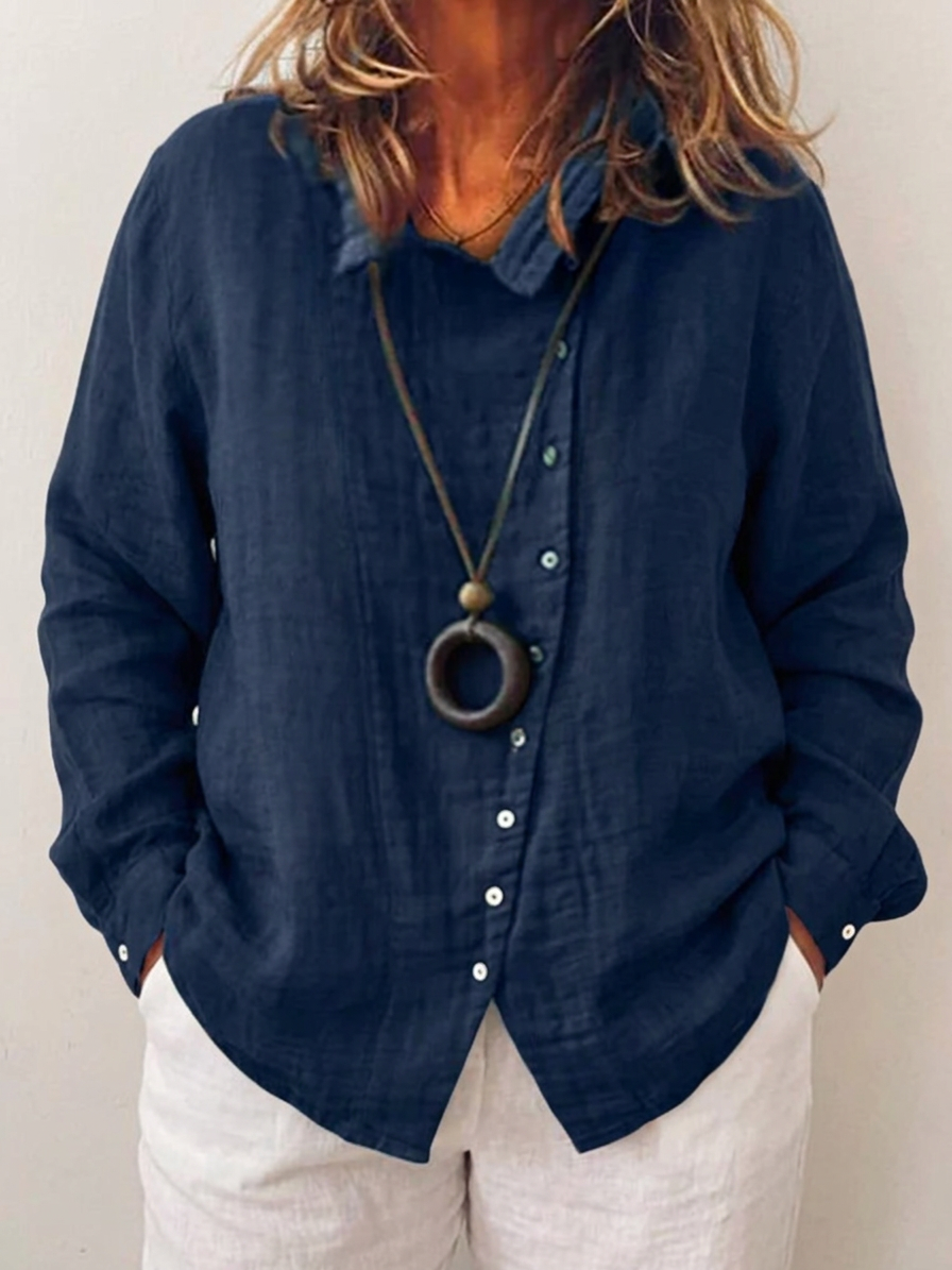 Olivia┃Long sleeve shirt with buttons