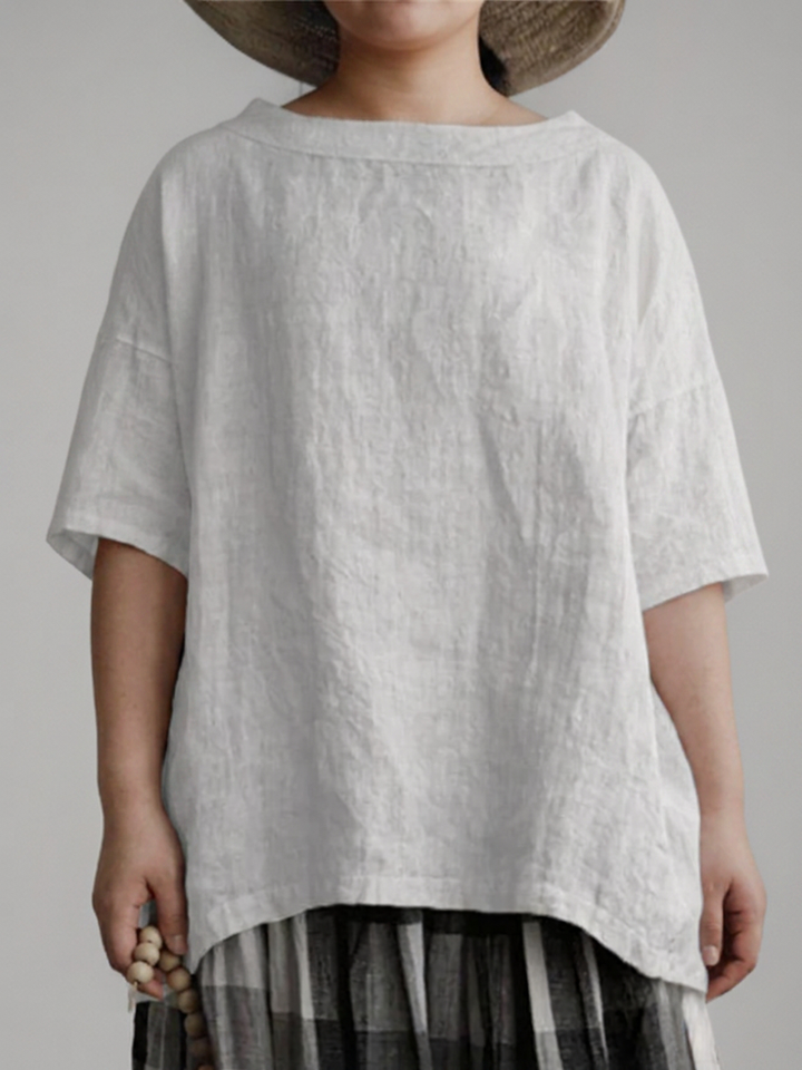 Viktoria┃Oversized vintage tunic with boat neck