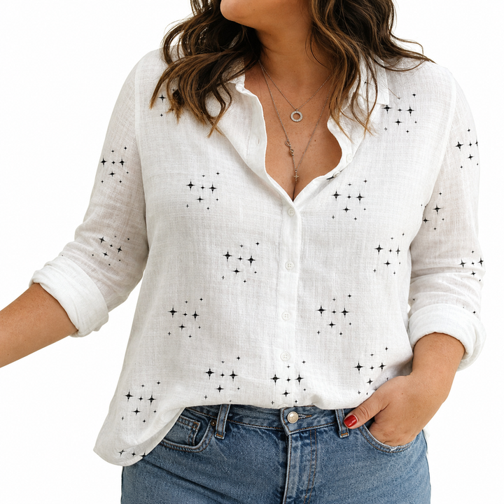 QUINN | Classic Printed Blouse