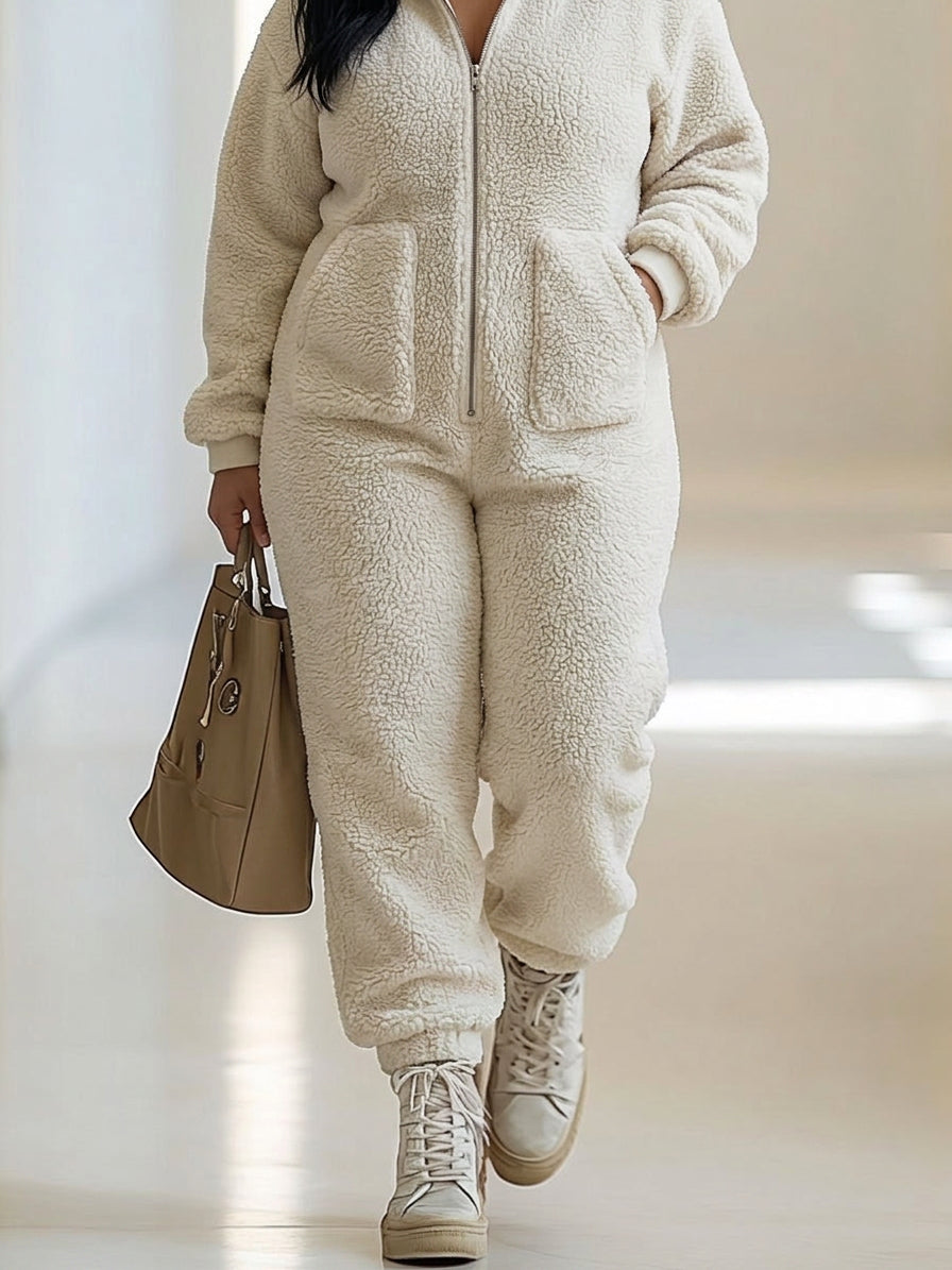 Jolie - Vintage Polar Fleece Jumpsuit