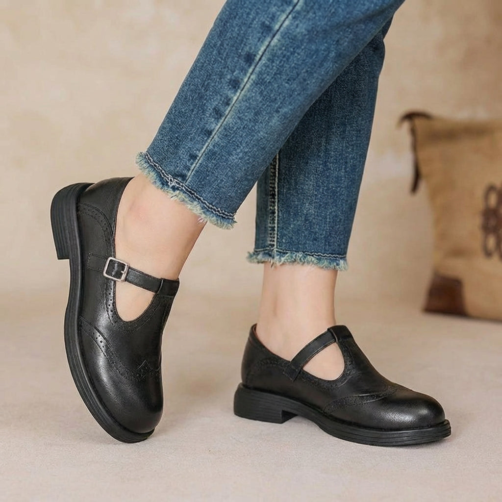 Odette | Leather Mary Janes