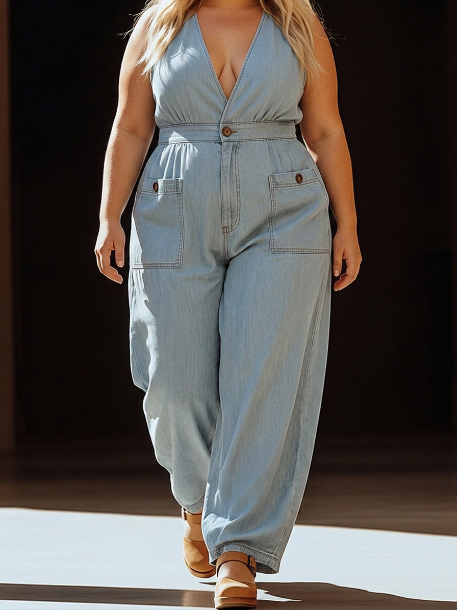 Lark - Casual Tencel Denim Pocket Overalls