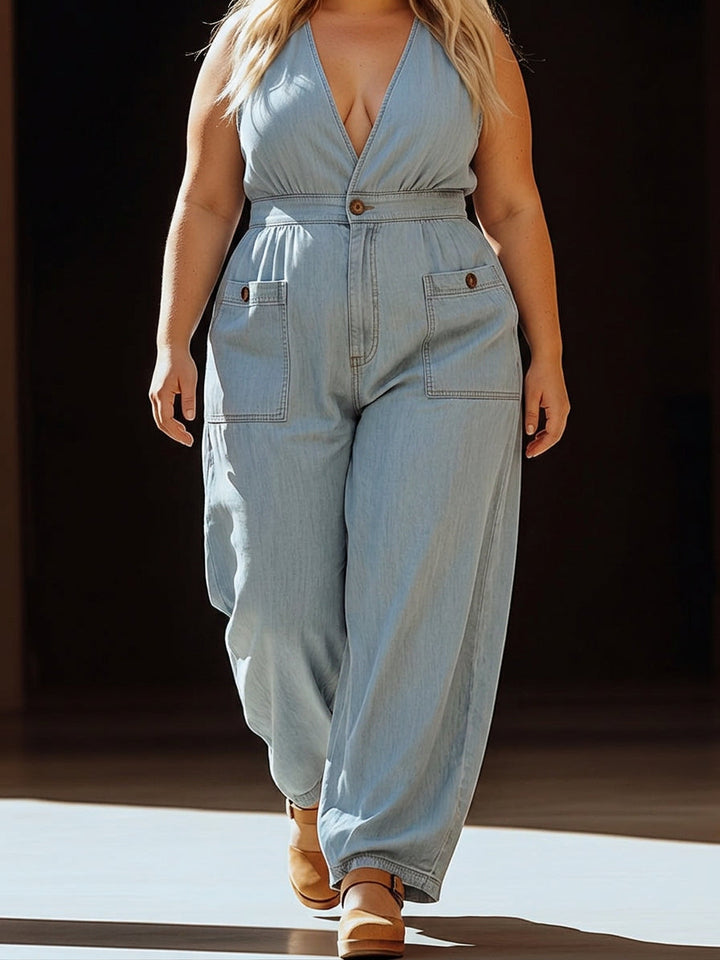 Lark - Casual Tencel Denim Pocket Overalls