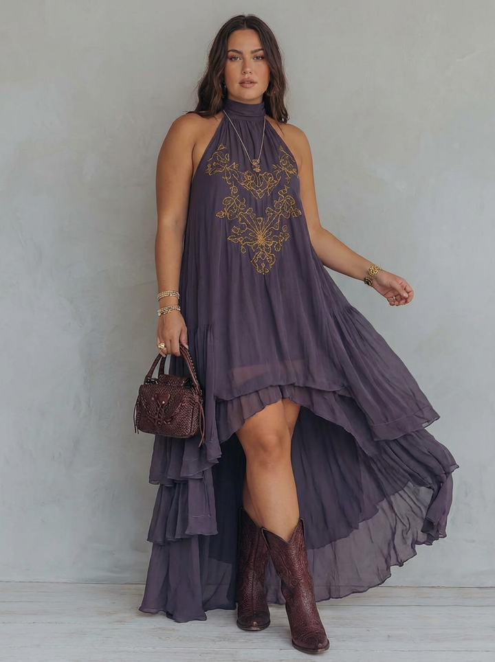 Ula | Embroidered Maxi Dress