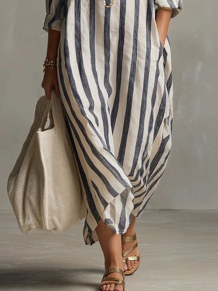 Odette | Stripe Oversized Maxi Dress