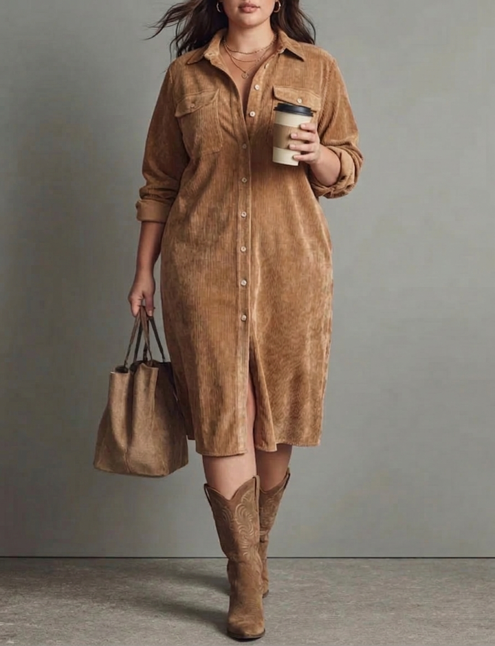 Mira | Soft Corduroy Dress