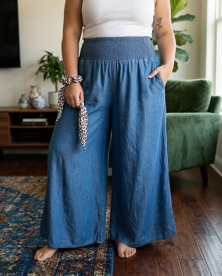 Adair | Flowy Smocked Waist Trousers