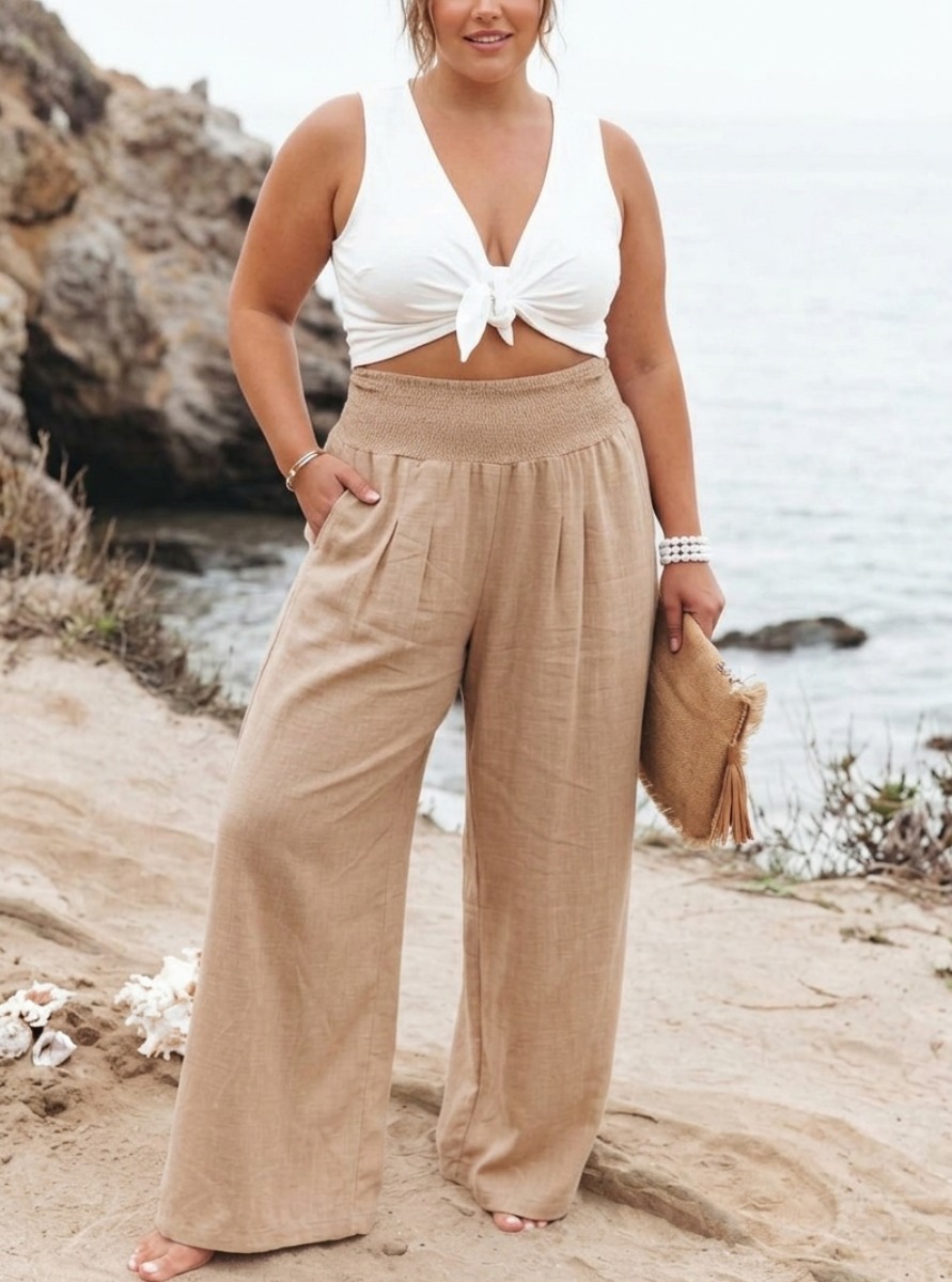 PRIYA – REMI WIDE-LEG LINEN TrouserS