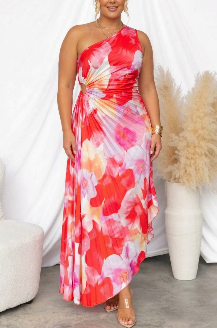 Cleo | Pleated One-Shoulder Dress
