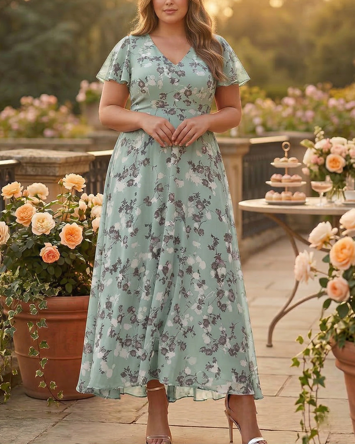Delia | Glamorous dress that covers the belly