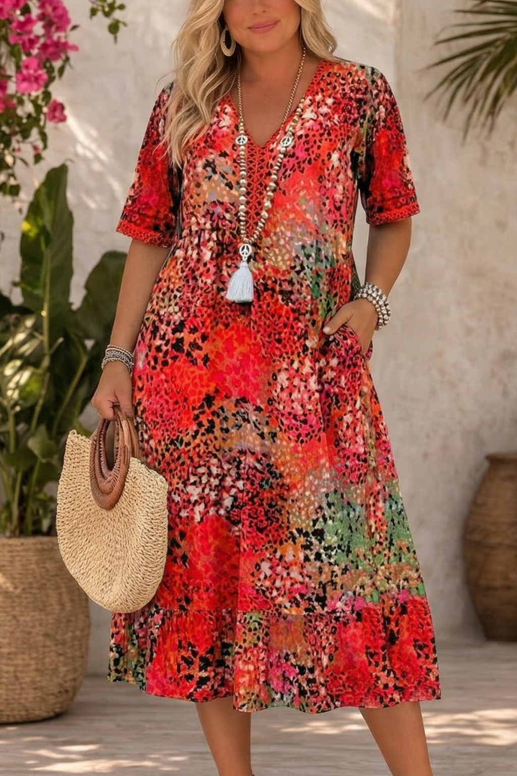 Niamh Vibrant Midi Dress