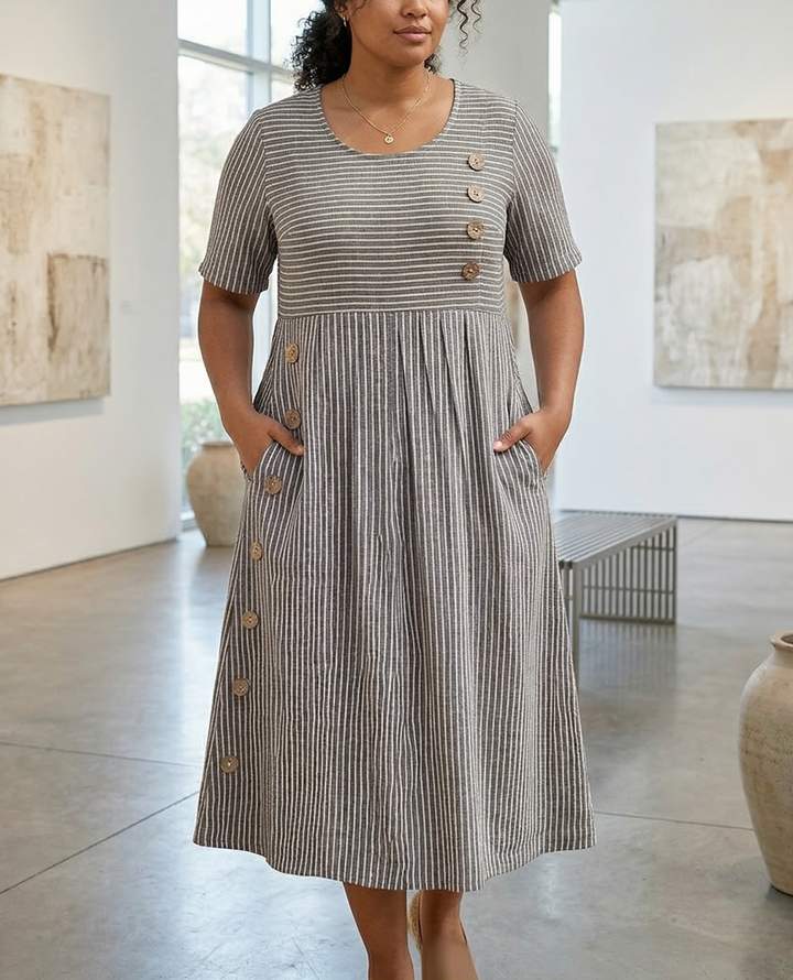 Pernille Striped Midi Dress