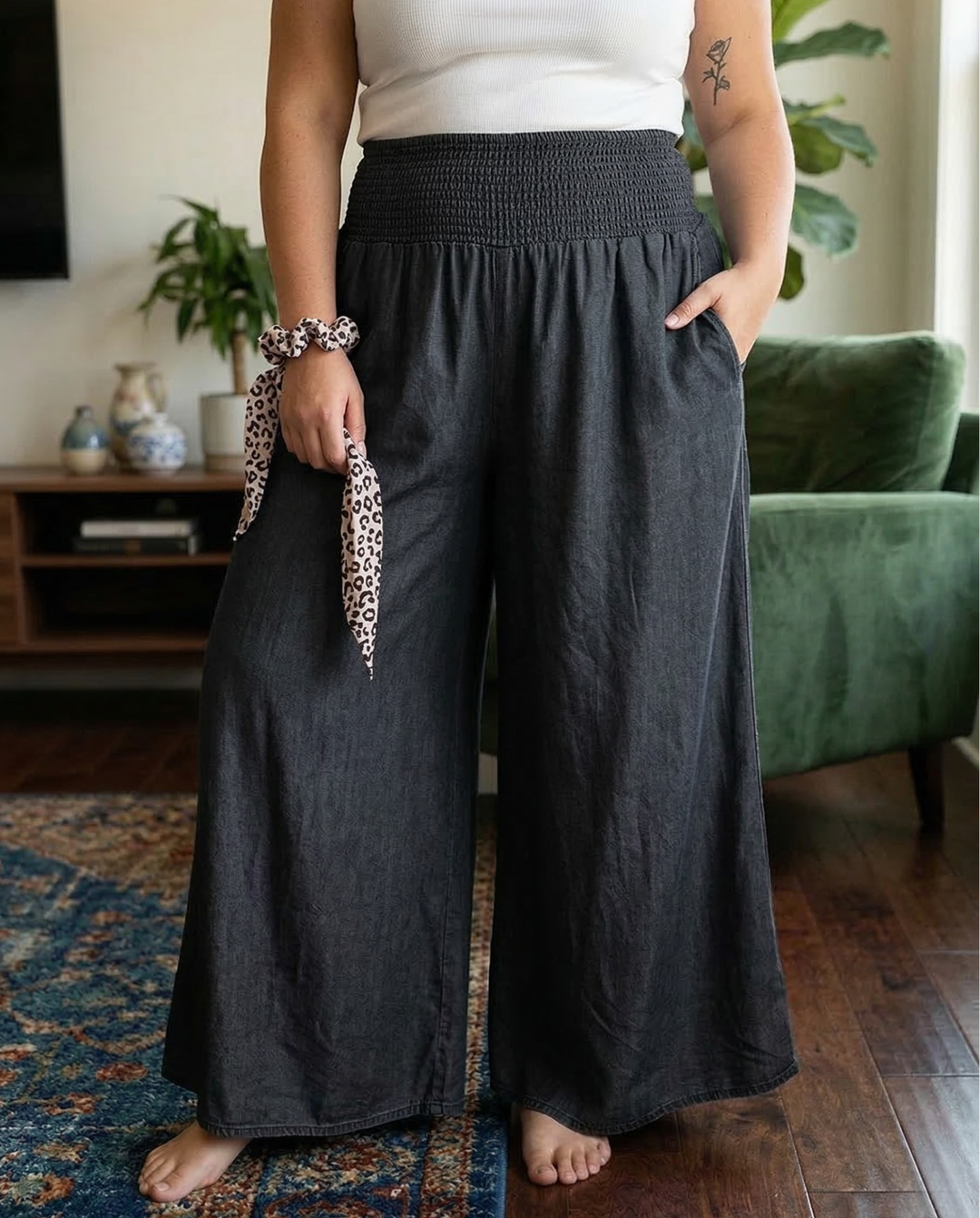 Adair | Flowy Smocked Waist Trousers